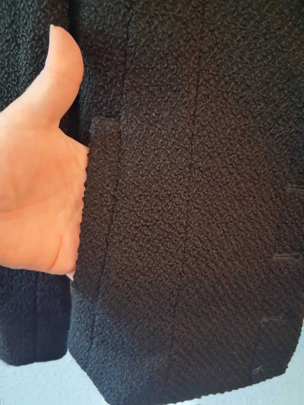Theory Black Tailored Wool-Blend Tweed Blazer